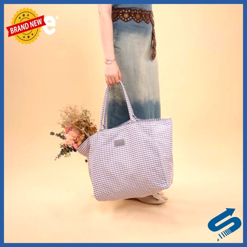 Extra Large Soft Cotton Tote Bag Lightweight Shoulder Bag Reusable Grocery Bag - Picture 3 of 7